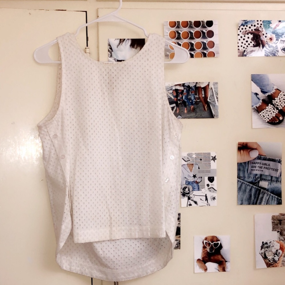 Textured White Tank
